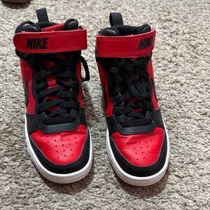 Nike Red and Black High-Top Sneakers